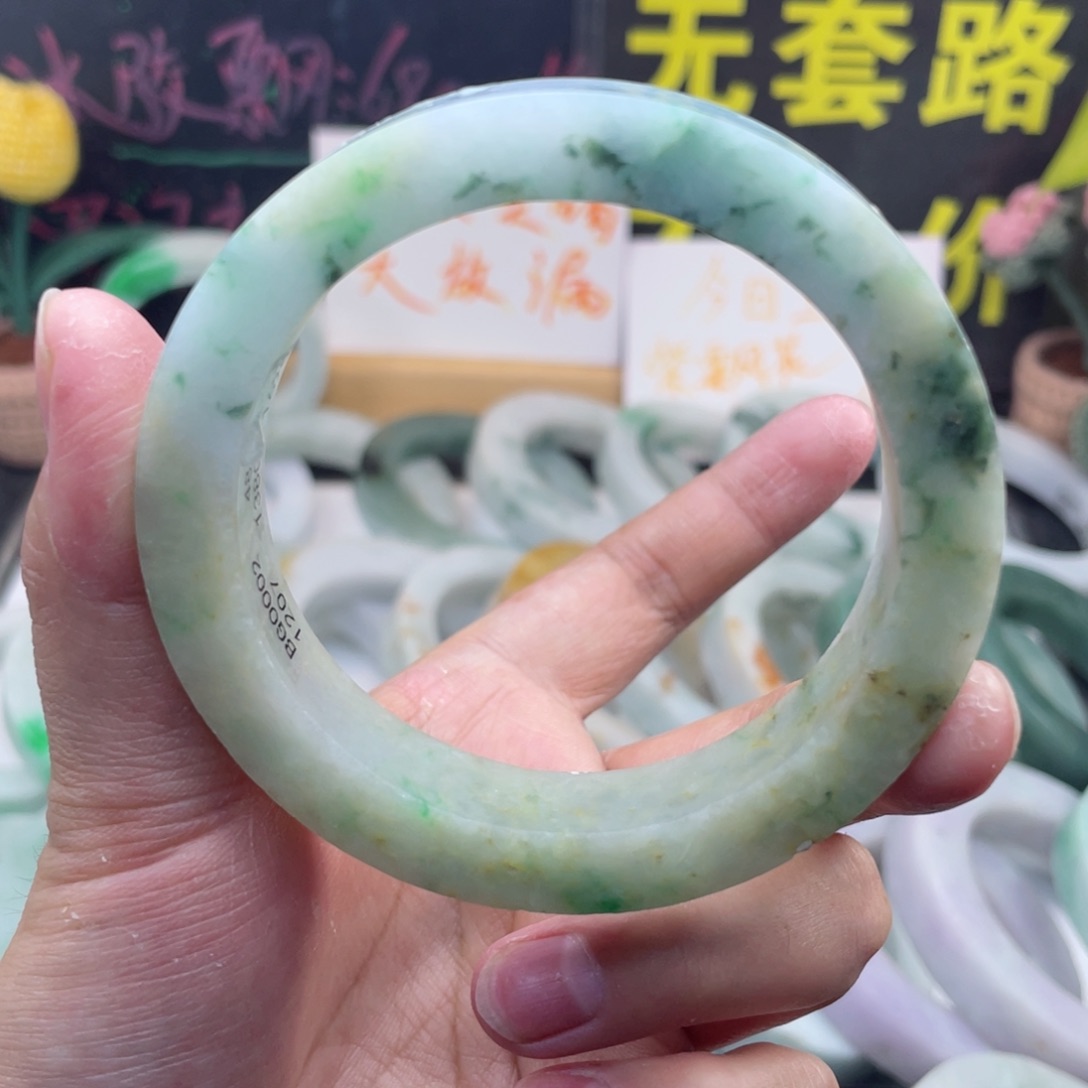 定制翡翠未镶嵌纯天然A货翡翠手镯