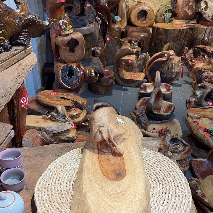 木实木香樟木干泡台