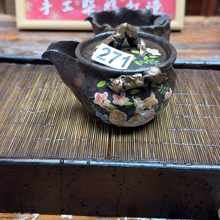纯手工制作粗陶茶具