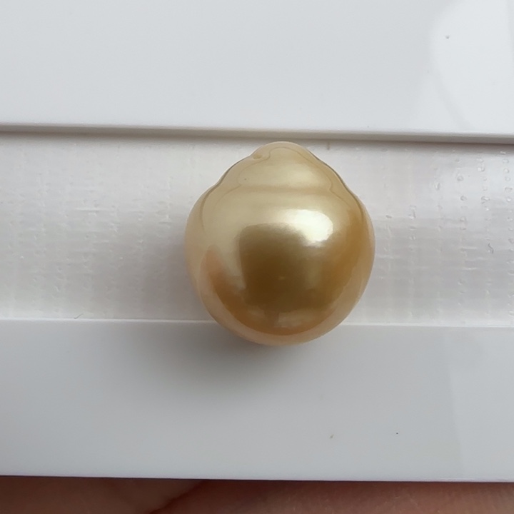 海水珍珠裸珠金珠12.7-12.6 不鉴赏 可定制