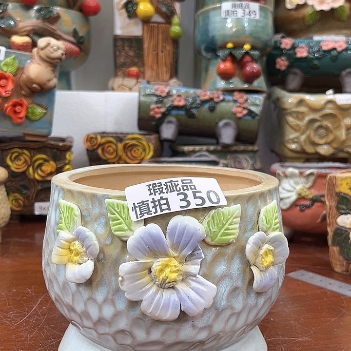 红陶粗陶花盆粗陶花盆瑕疵350