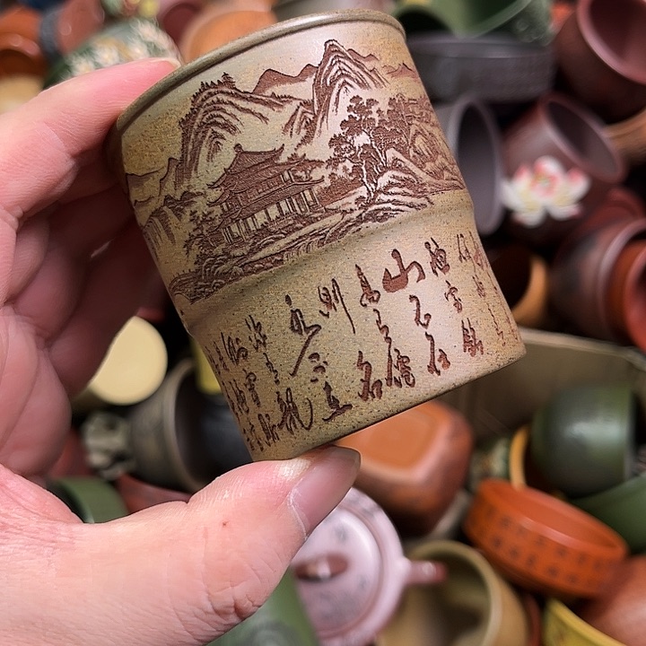 紫砂茶杯全手工紫砂主人杯