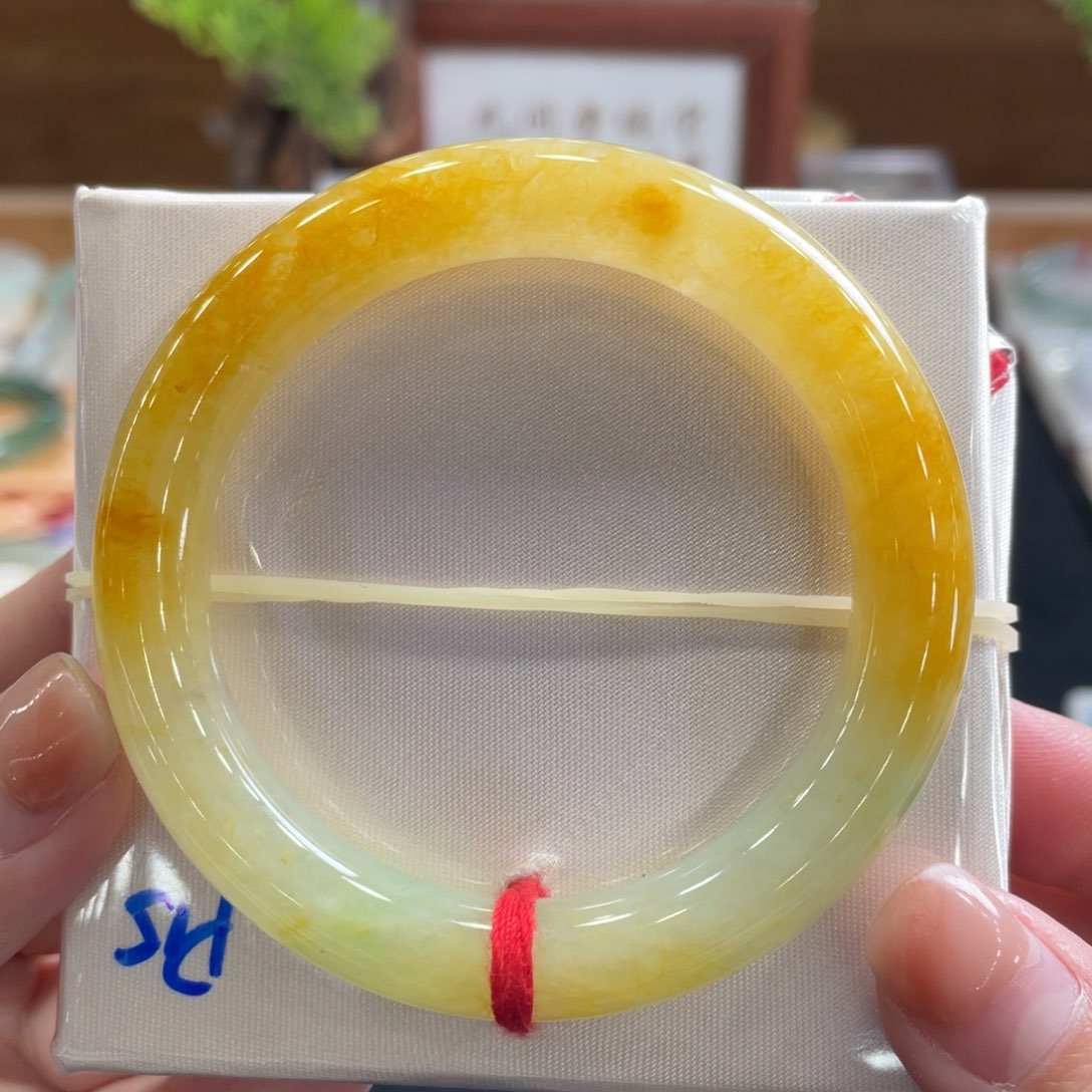 翡翠手镯未镶嵌52.7 圆条