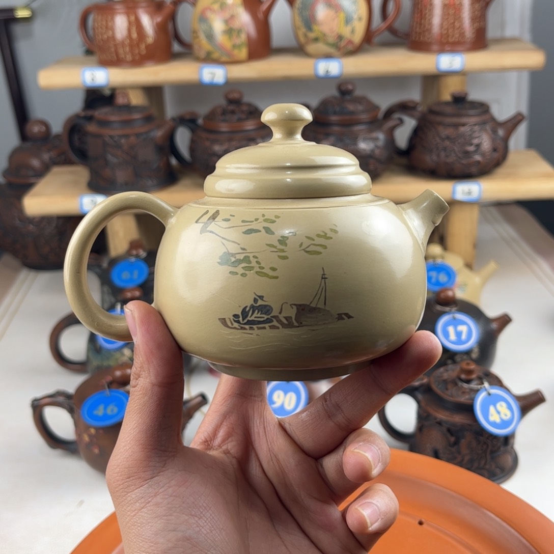 壶280cc 建水紫陶全手工制作，老匠人传承手艺