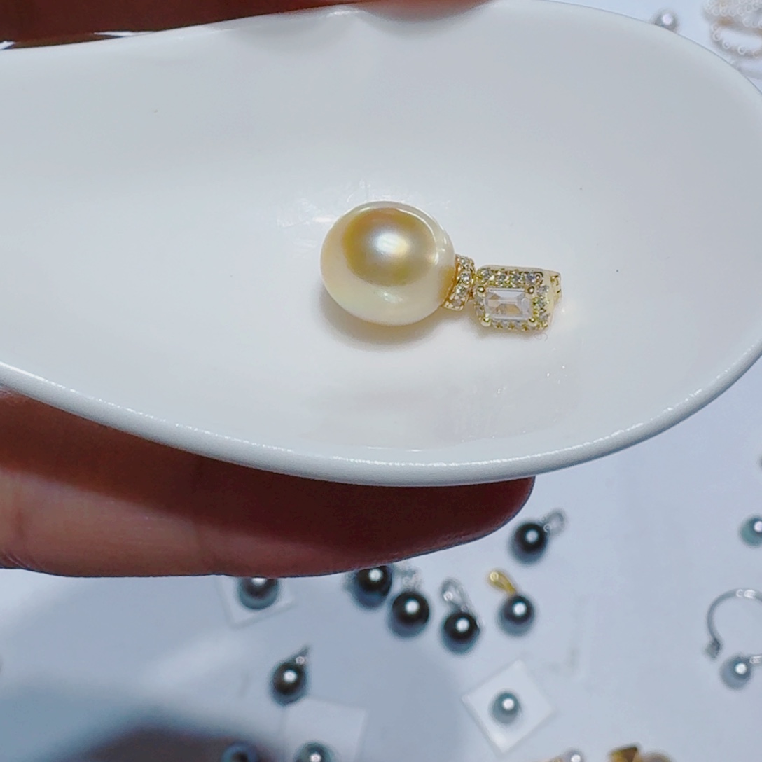 海水珍珠颈饰银S925镶嵌230