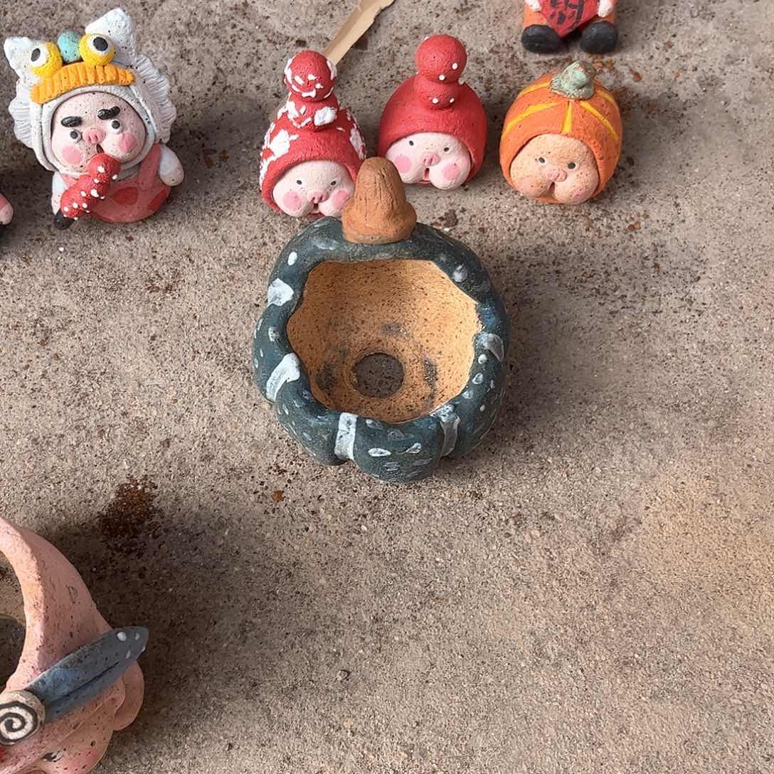 泥塑@**兴古镇炻陶花盆