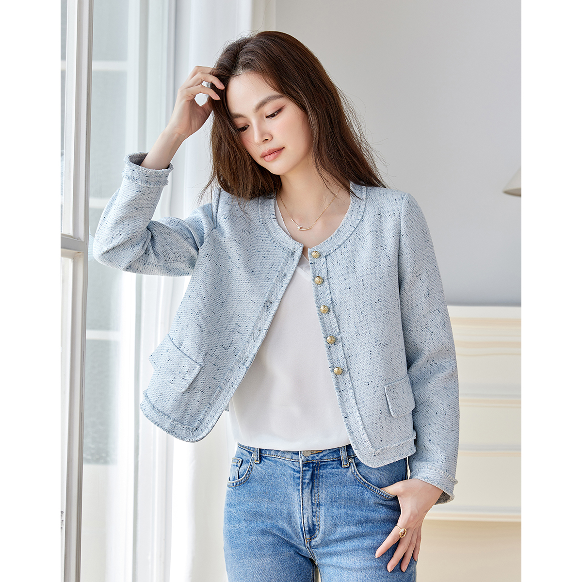 法式优雅小香风外套AN24Q2852