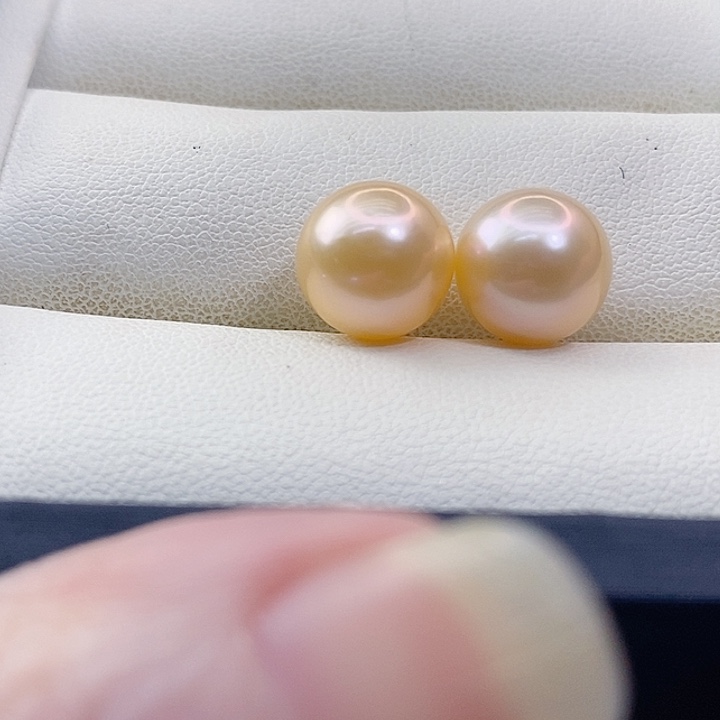 淡水珍珠银S925镶嵌耳饰A