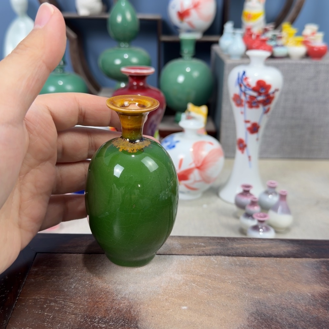 陶瓷手工小花器摆件