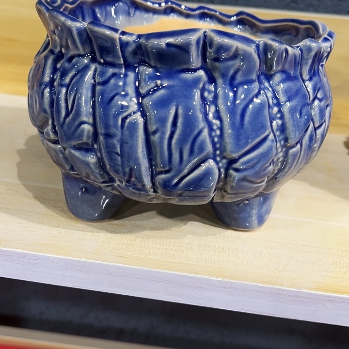 瓷片花盆多肉植物艺术品