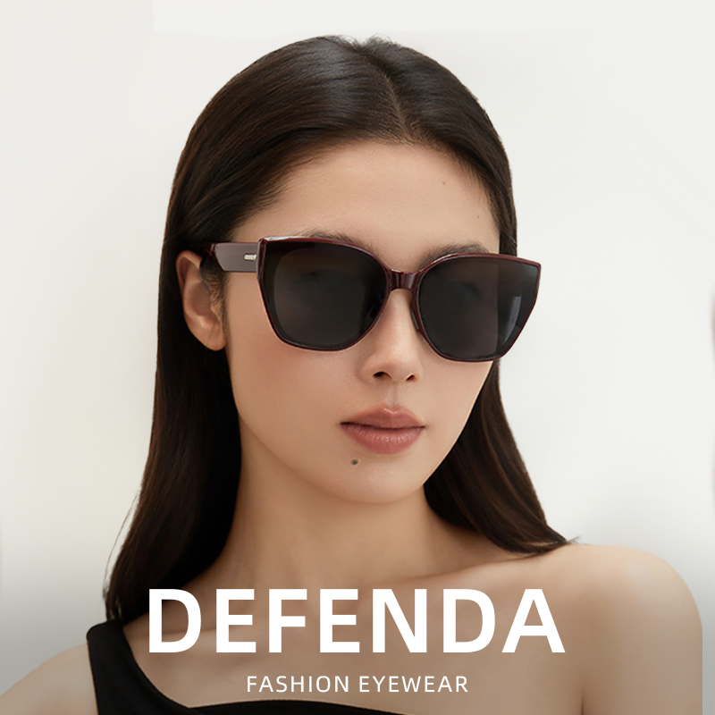 德芬妲可折叠猫眼太阳眼镜大框显脸小高级感时尚百搭防晒偏光墨镜商品图