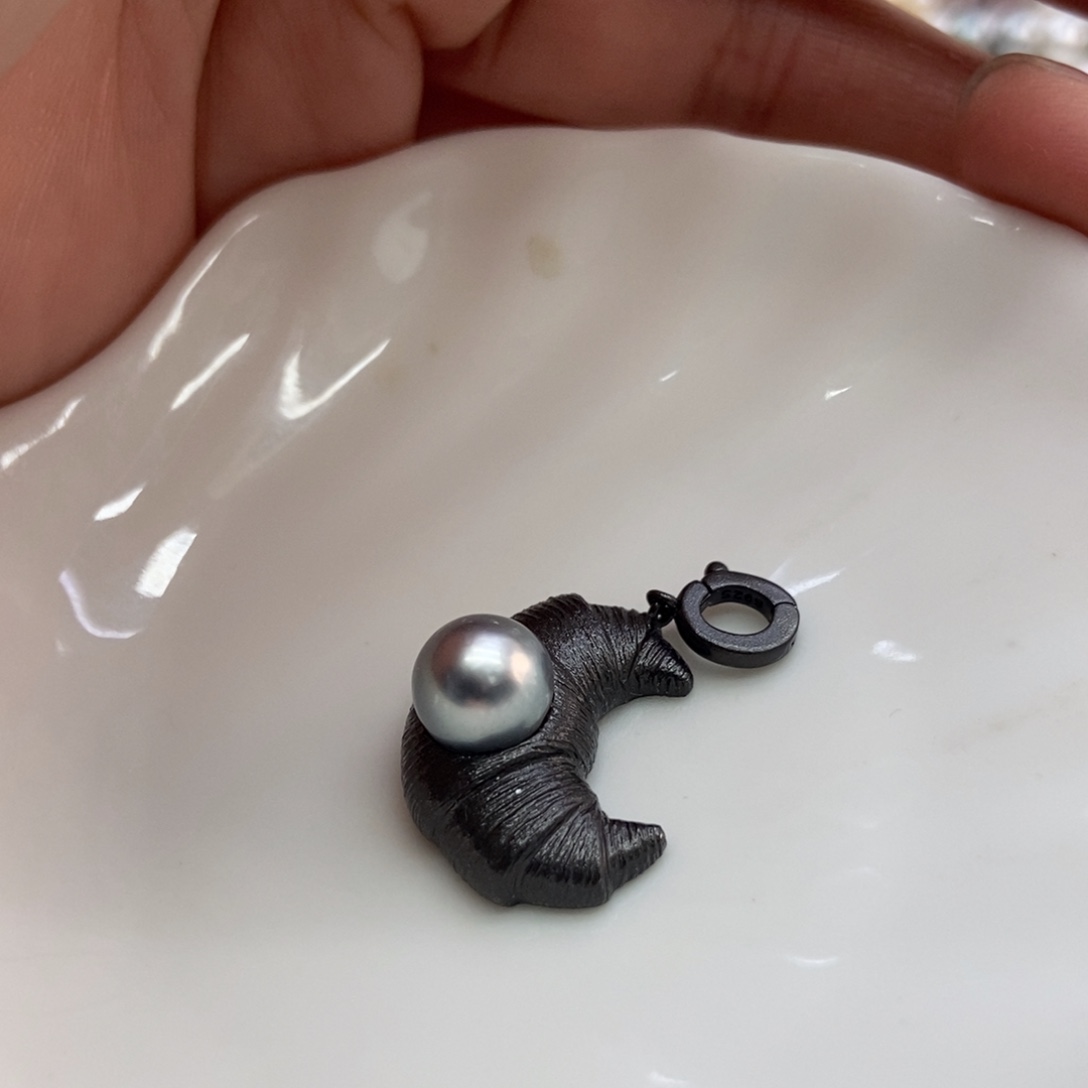 海水珍珠吊坠(不含链)银S925镶嵌