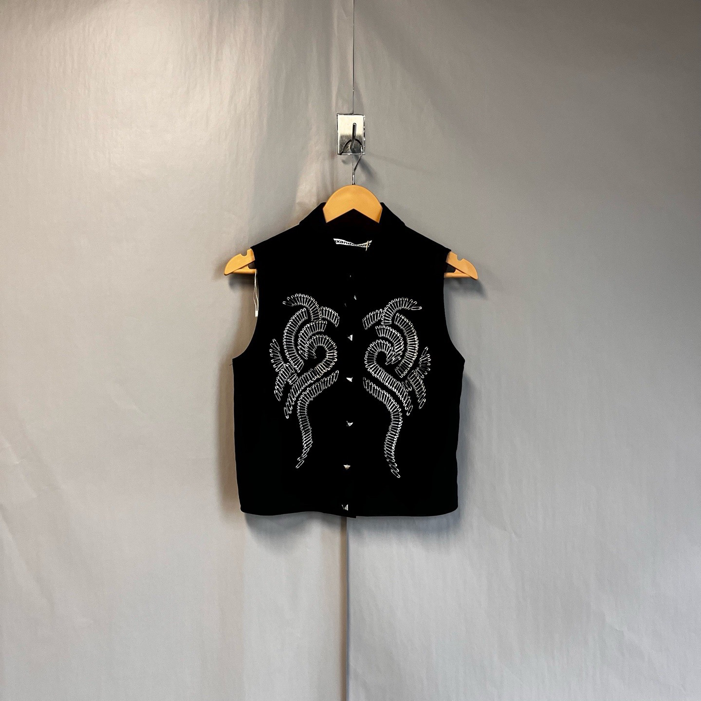 99新 Alexander McQueen/亚历山大·麦昆 秀款马甲西服背心0码0013