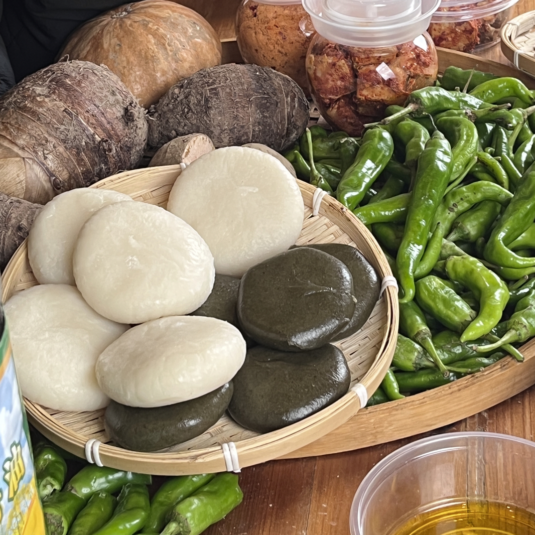 湖南特色蔬菜手打糍粑