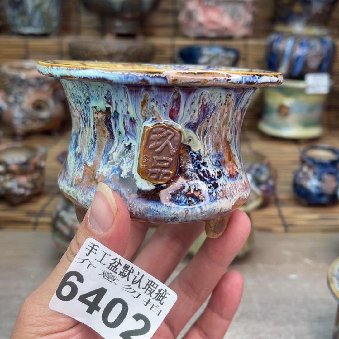 手工花盆默认瑕疵完美者勿拍