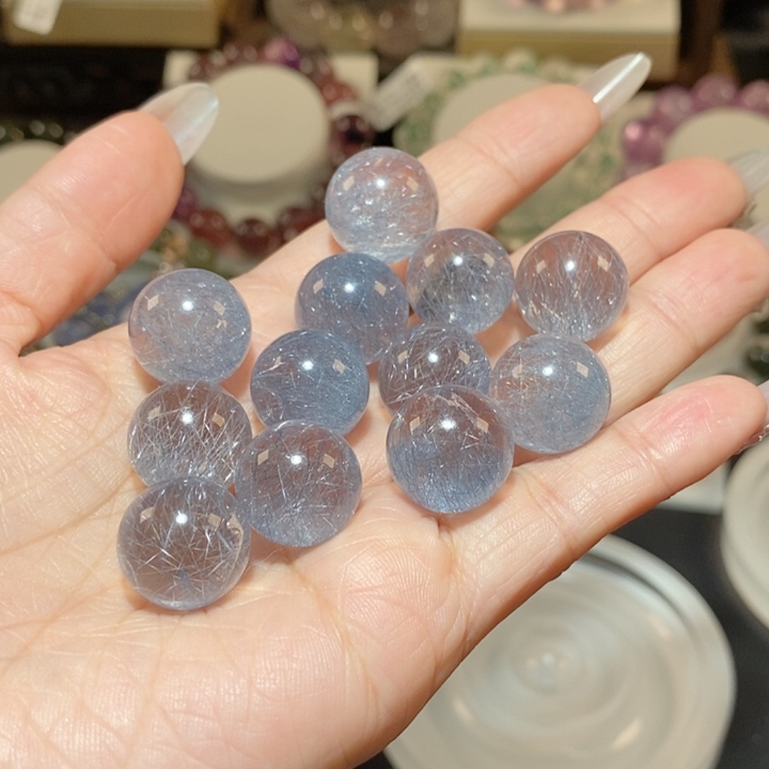 水晶手链未镶嵌ᝰ****蓝兔毛（定制）