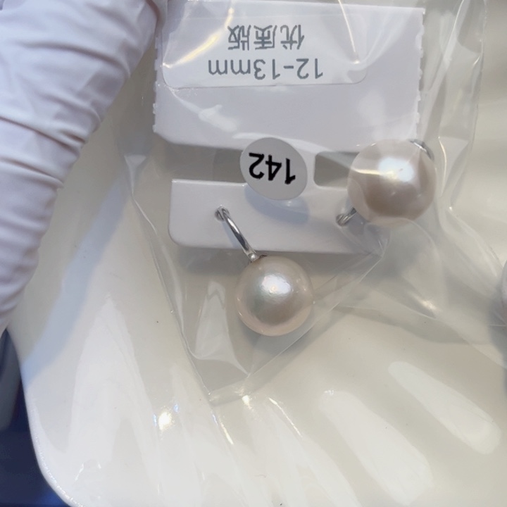 淡水珍珠耳饰银S925镶嵌
