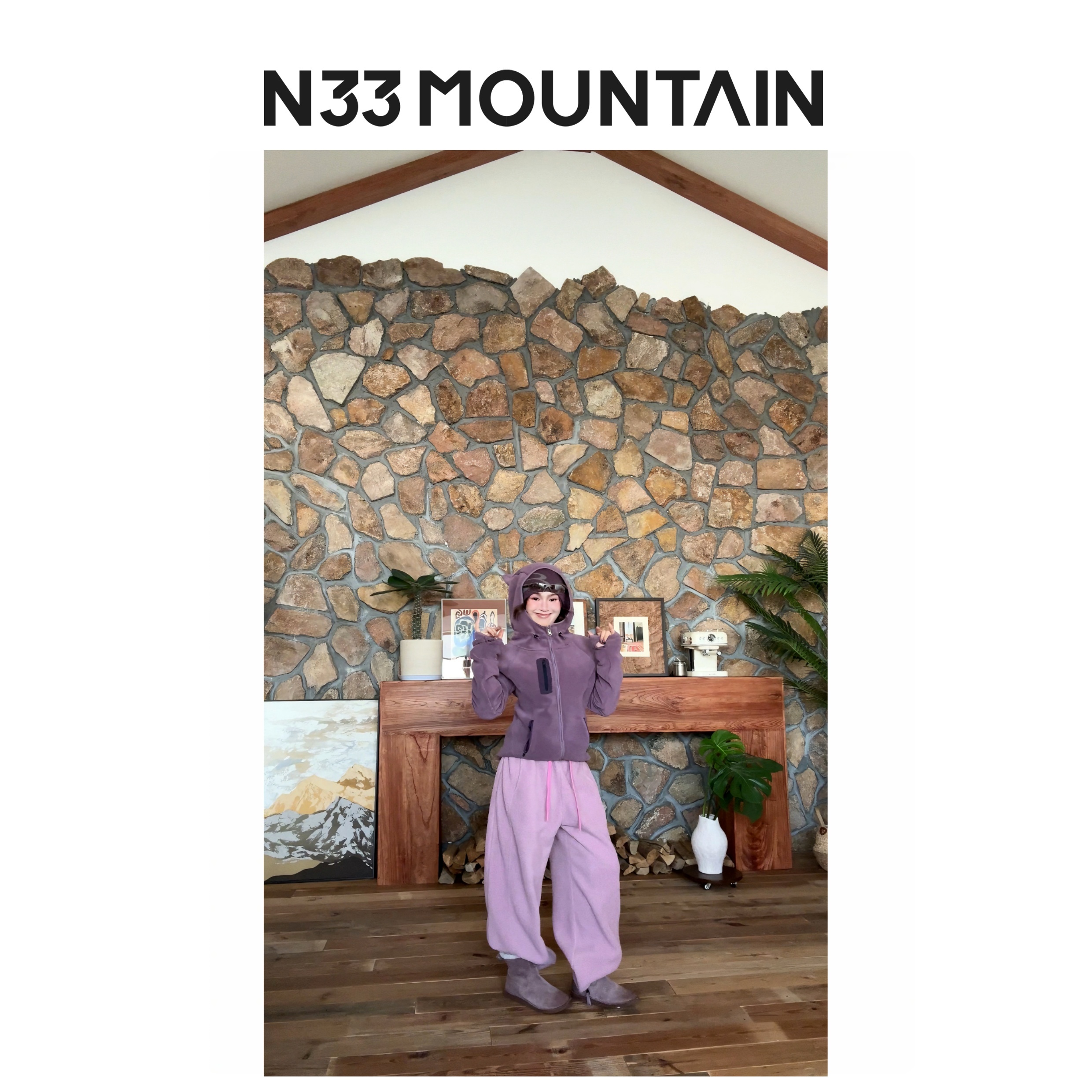 N33 MOUNTAIN ·【暖山行】双面摇粒绒宽松保暖阔腿裤1190