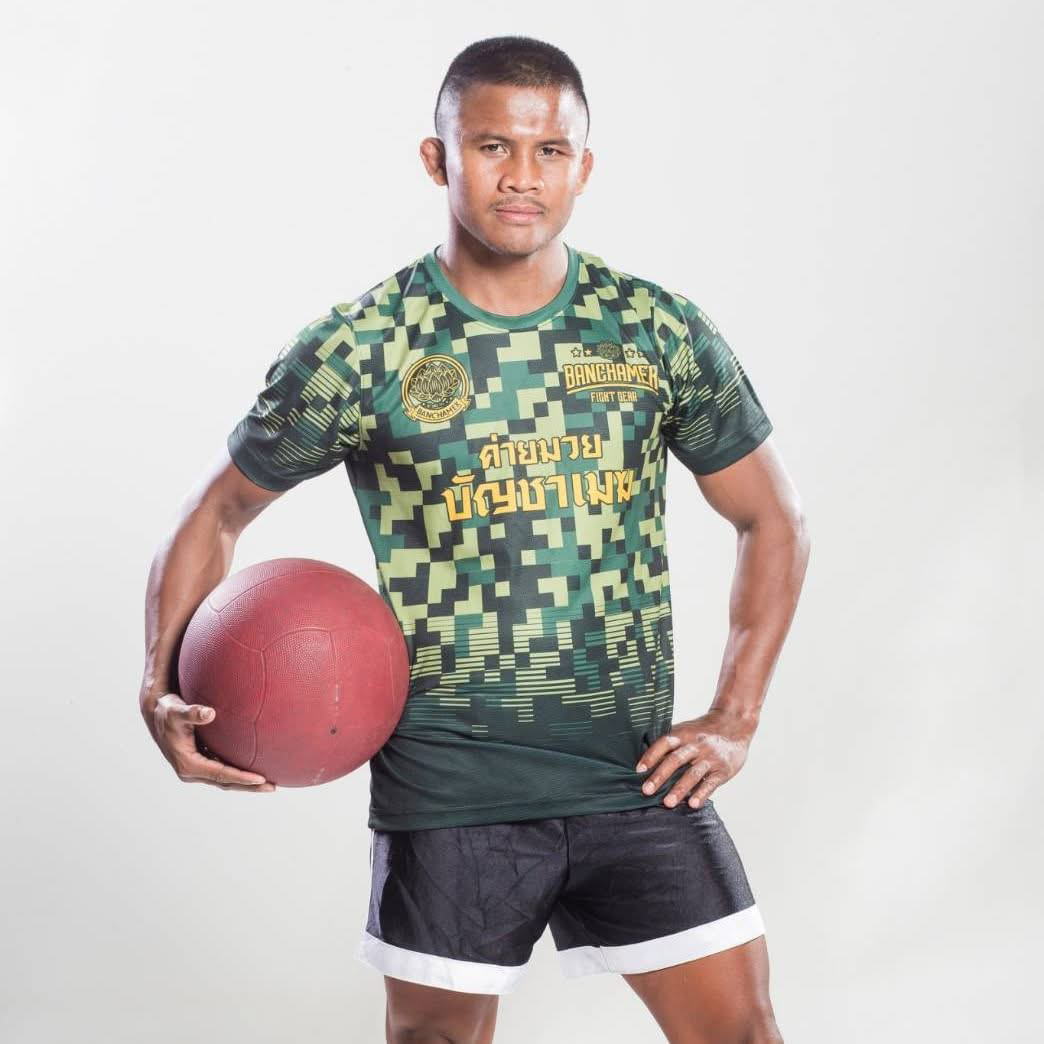 泰国进口播求正品绿色迷彩短袖训练服