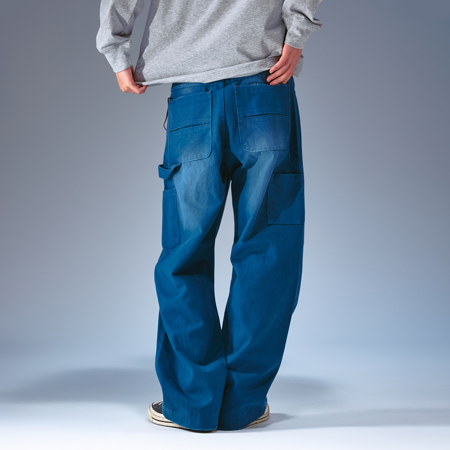 Remedy秋季新款国潮水洗宽松直筒工装长裤美式潮牌阔腿休闲裤男女