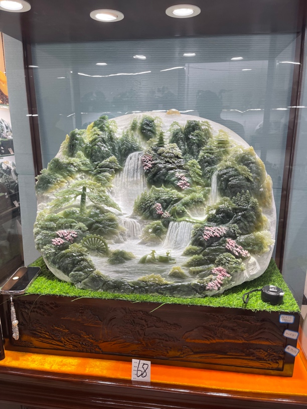 适合书房电视柜玄关创意工艺品精美中式假山迎客松