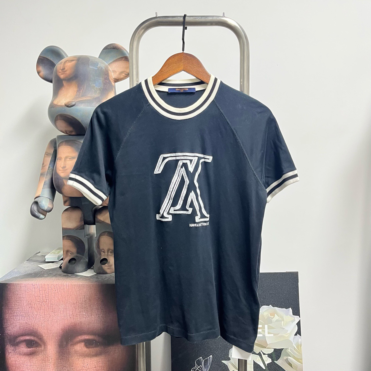 99新 LouisVuitton/路易威登 倒logo刺绣短袖O0722S衣长66胸围50