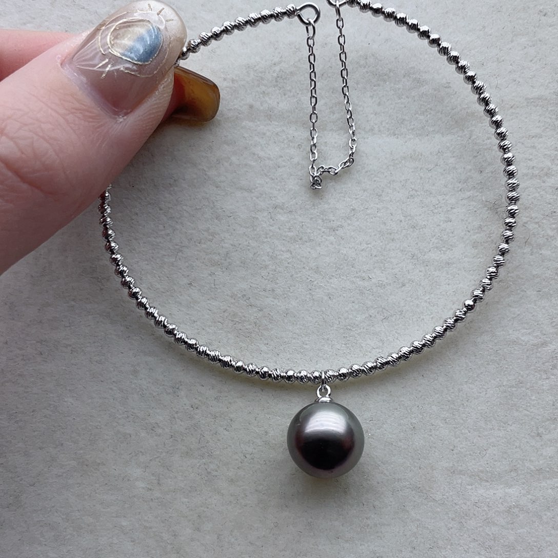 手镯100海水珍珠银S925镶嵌