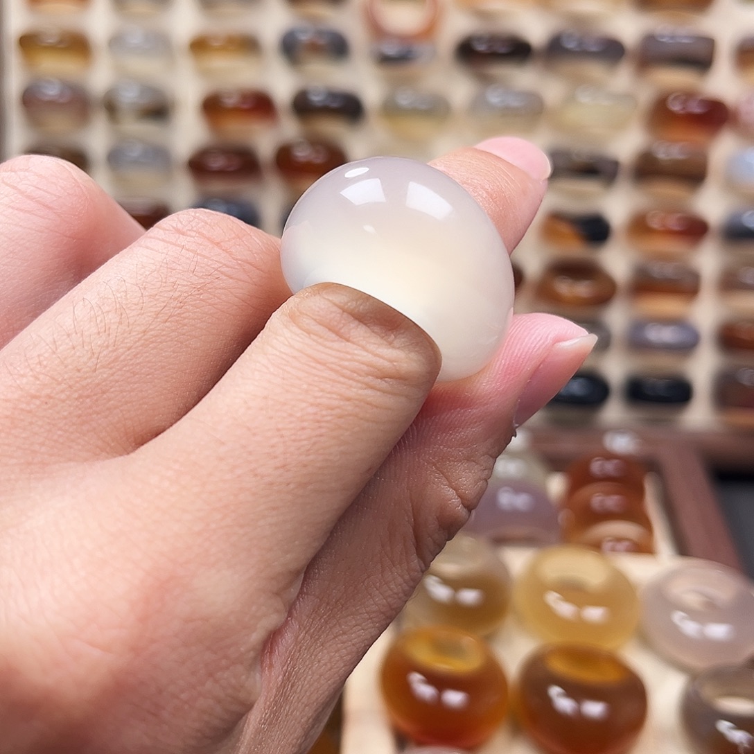 玛瑙/玉髓合金戒指11港15