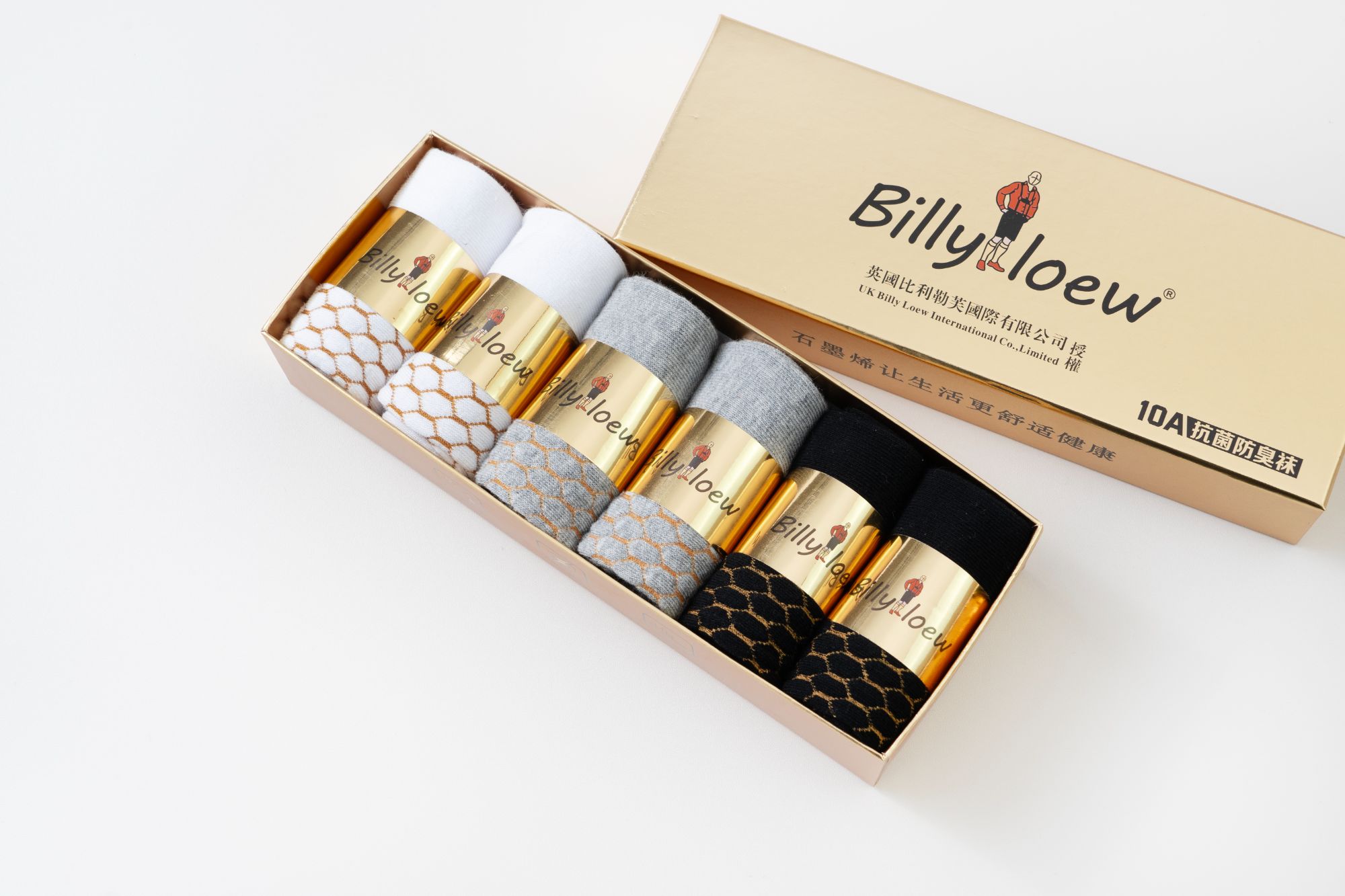 小金人10A抗菌防臭按摩底中筒袜-122