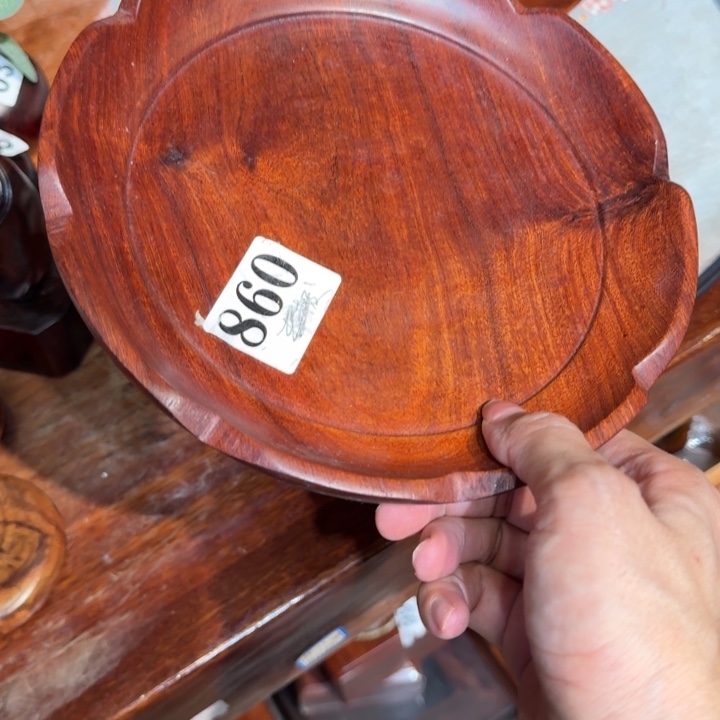 大果紫檀（缅甸花梨）花梨木盆子20.5-3.8