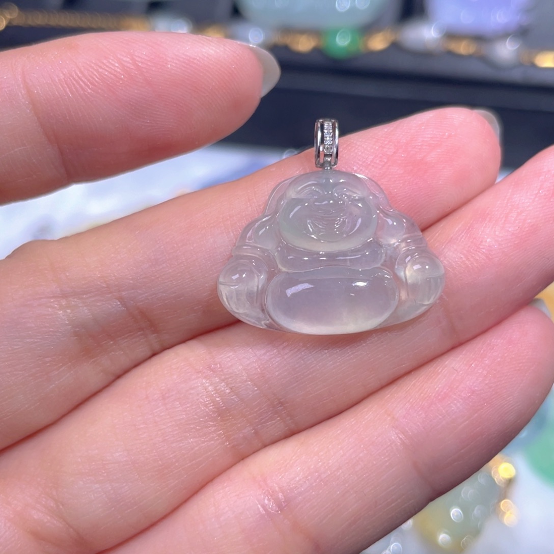 颈饰18K金镶嵌翡翠翡翠