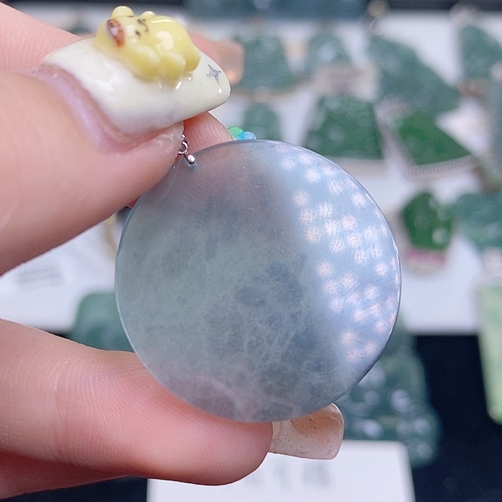 翡翠18K金镶嵌颈饰800000006