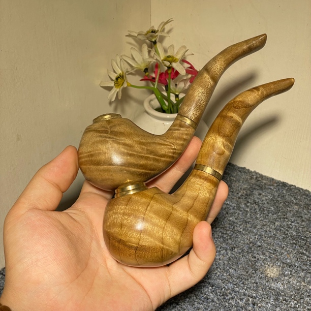 小叶桢楠水波烟斗烟嘴烟杆自用