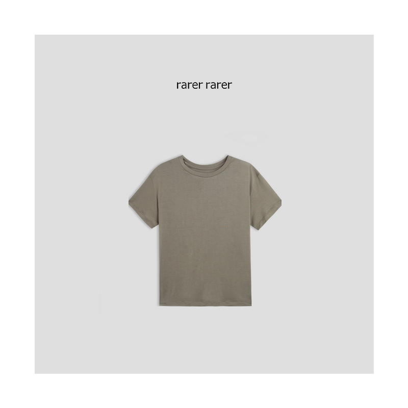 【rarer rarer】2401154 圆领果冻T恤轻奢时尚休闲百搭纯色设计师