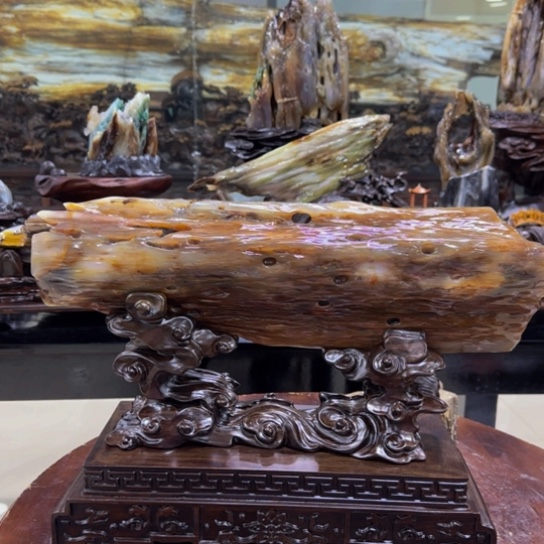 硅化玉摆件未镶嵌