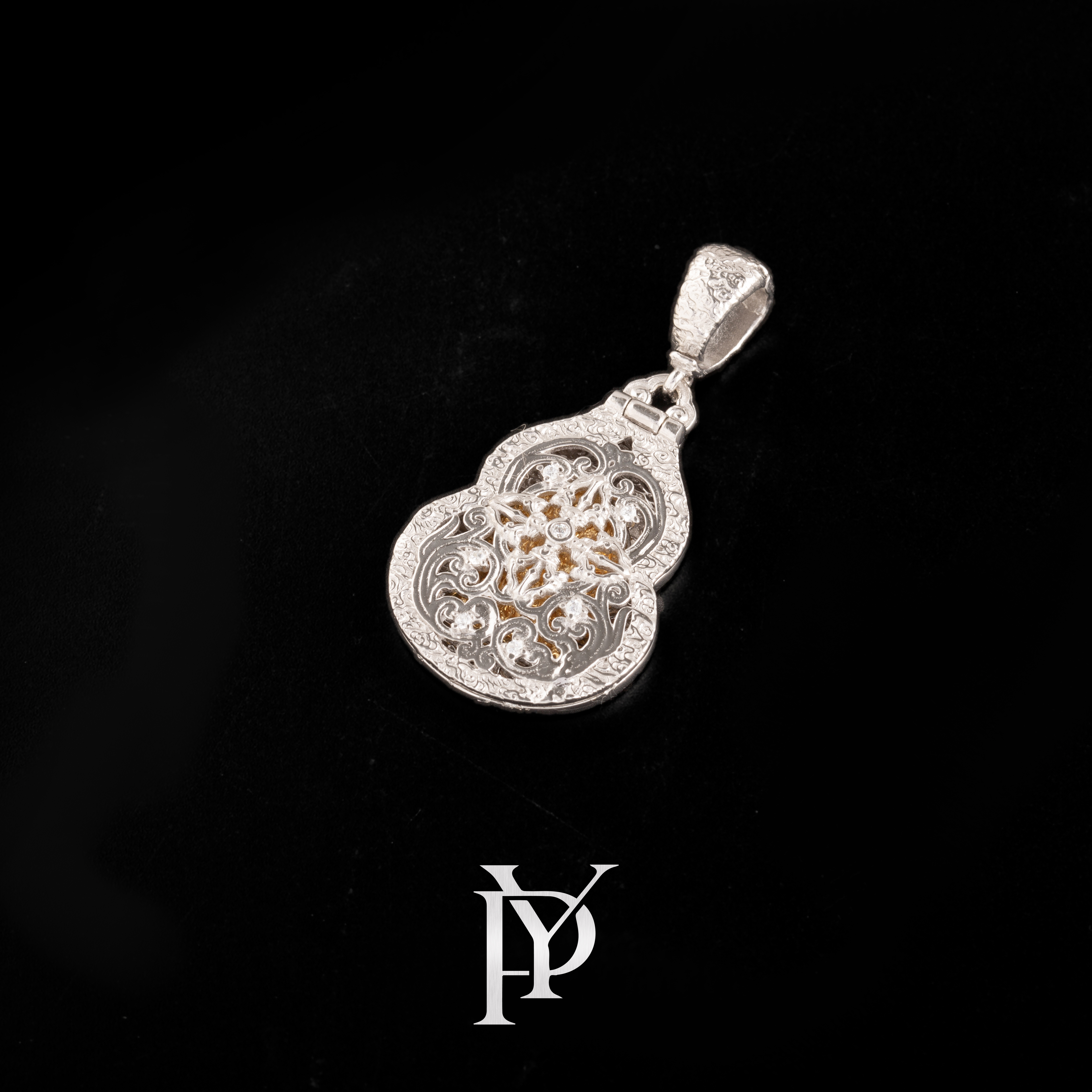 吊坠925银 【八方来福】重工镂空雕花可打开葫芦吊坠