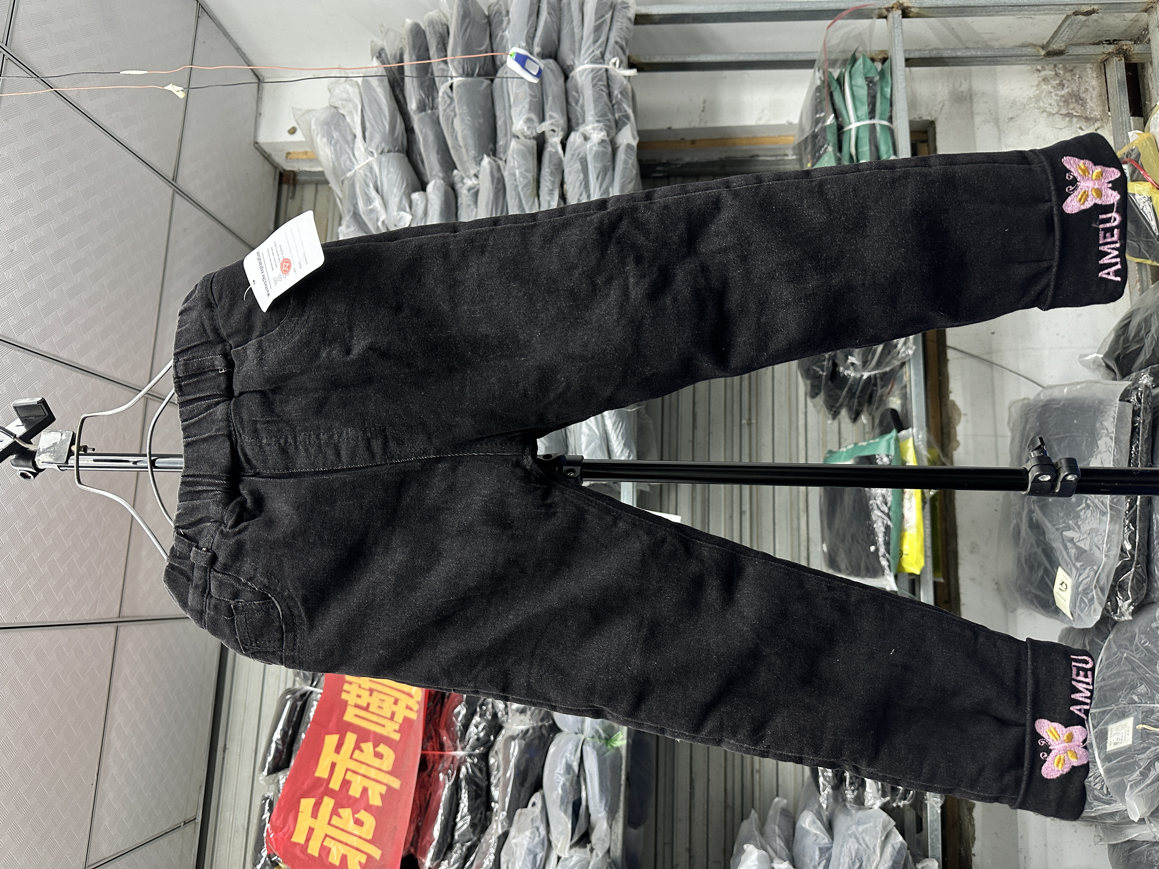 B07女中童棉裤102-133高棉裤