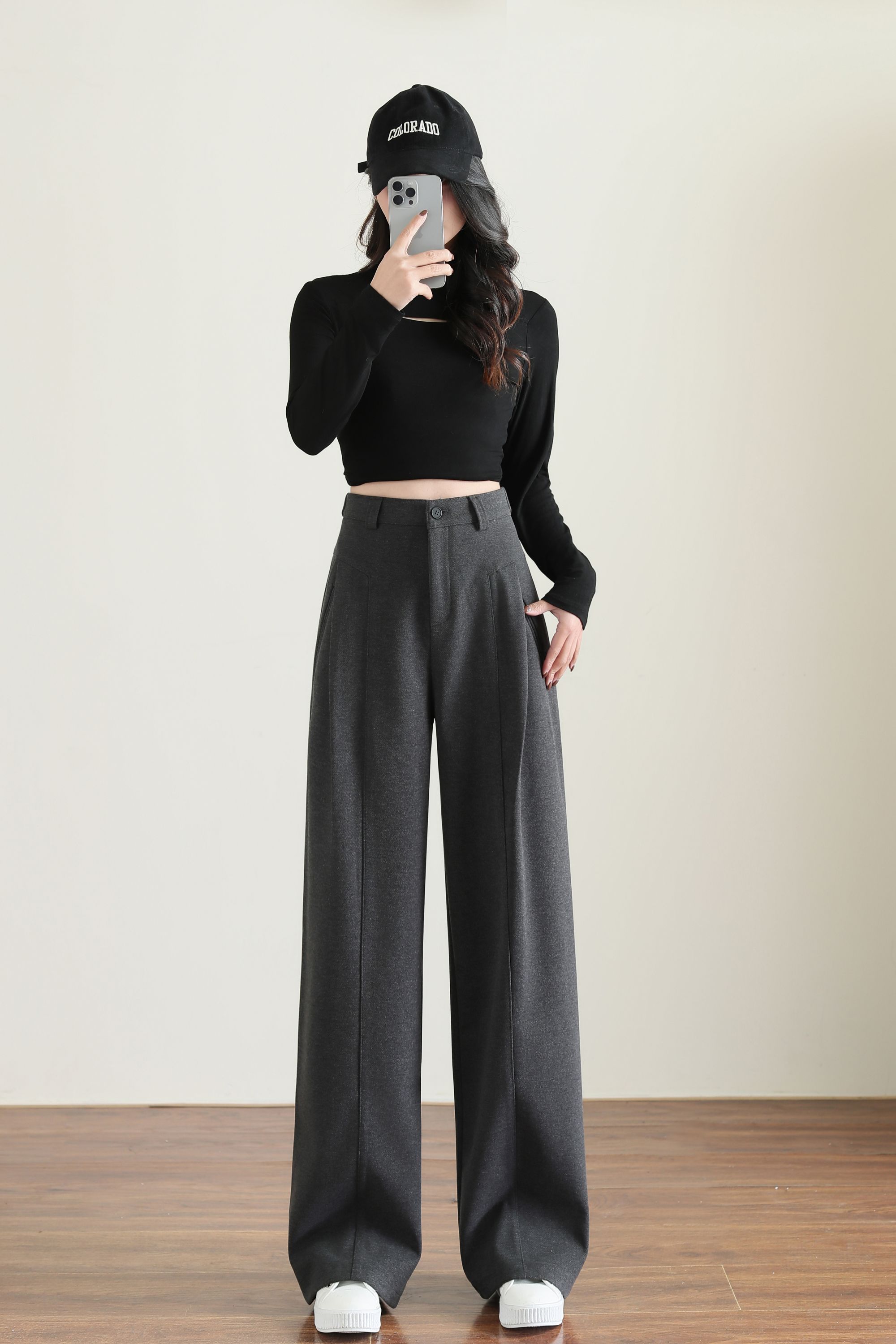 【羊毛蚕丝】2025新款 蚕丝阔腿裤~遮肉显瘦休闲裤宽松女裤子