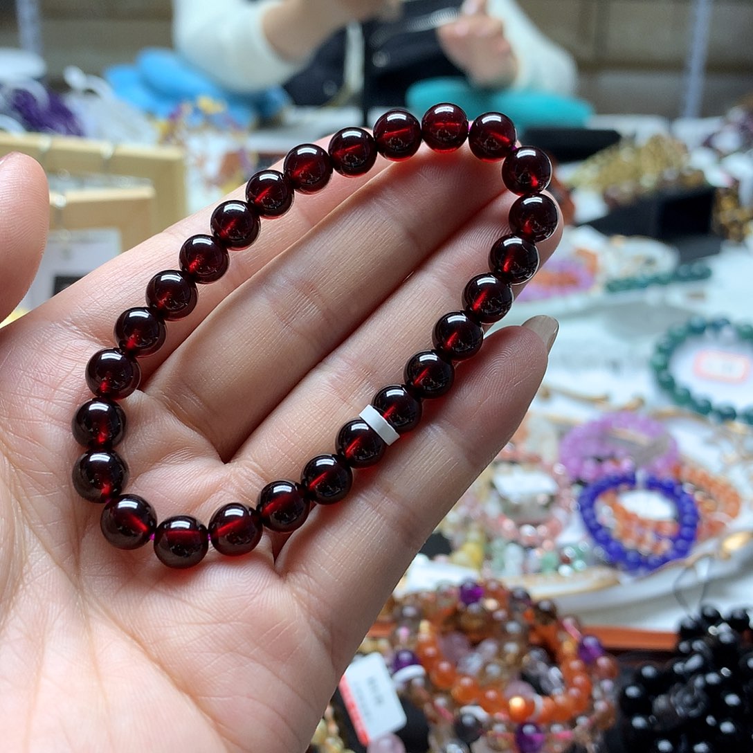 石榴石手链未镶嵌手链