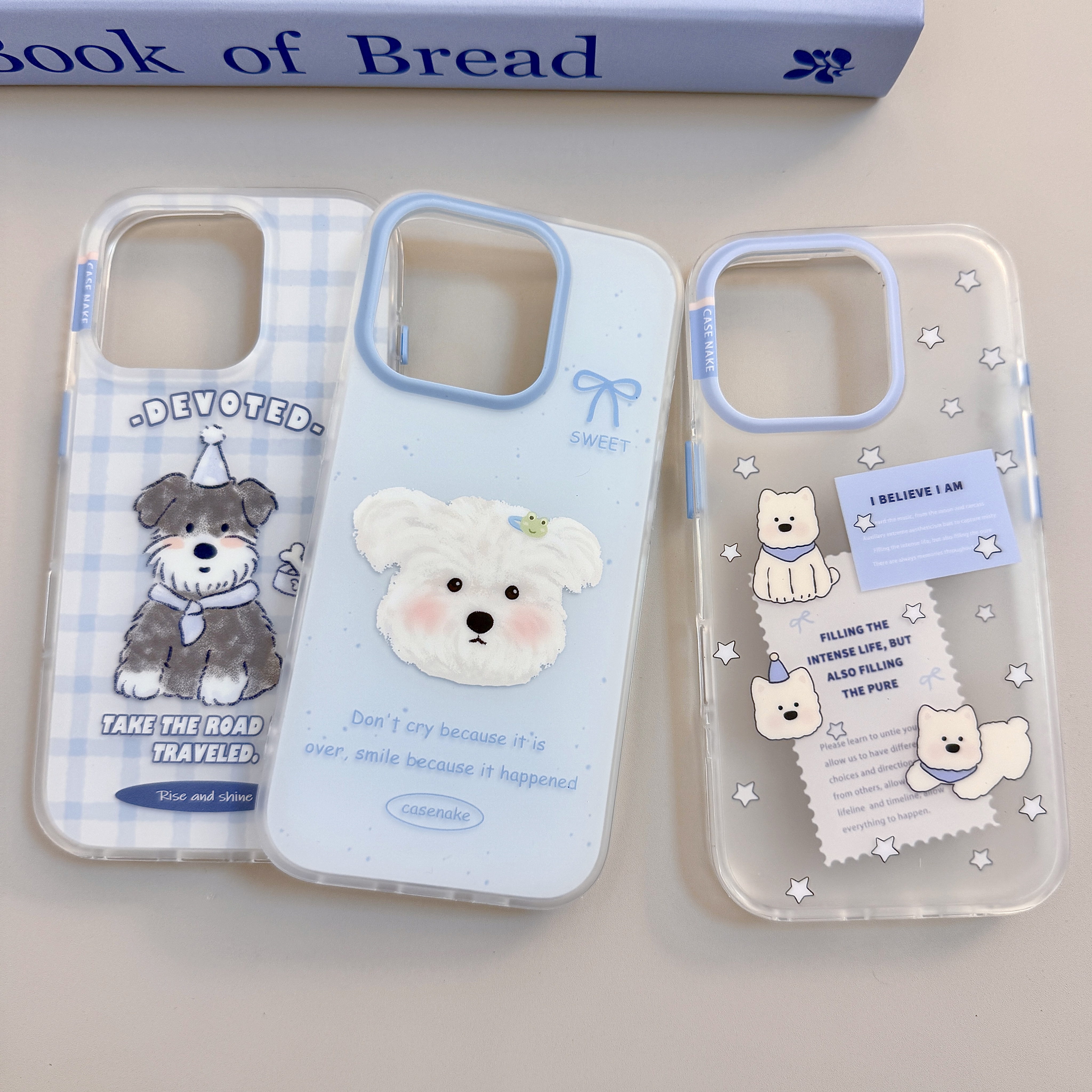 韩系白色星星西高地适用苹果16promax手机壳iphone15可爱14新款女