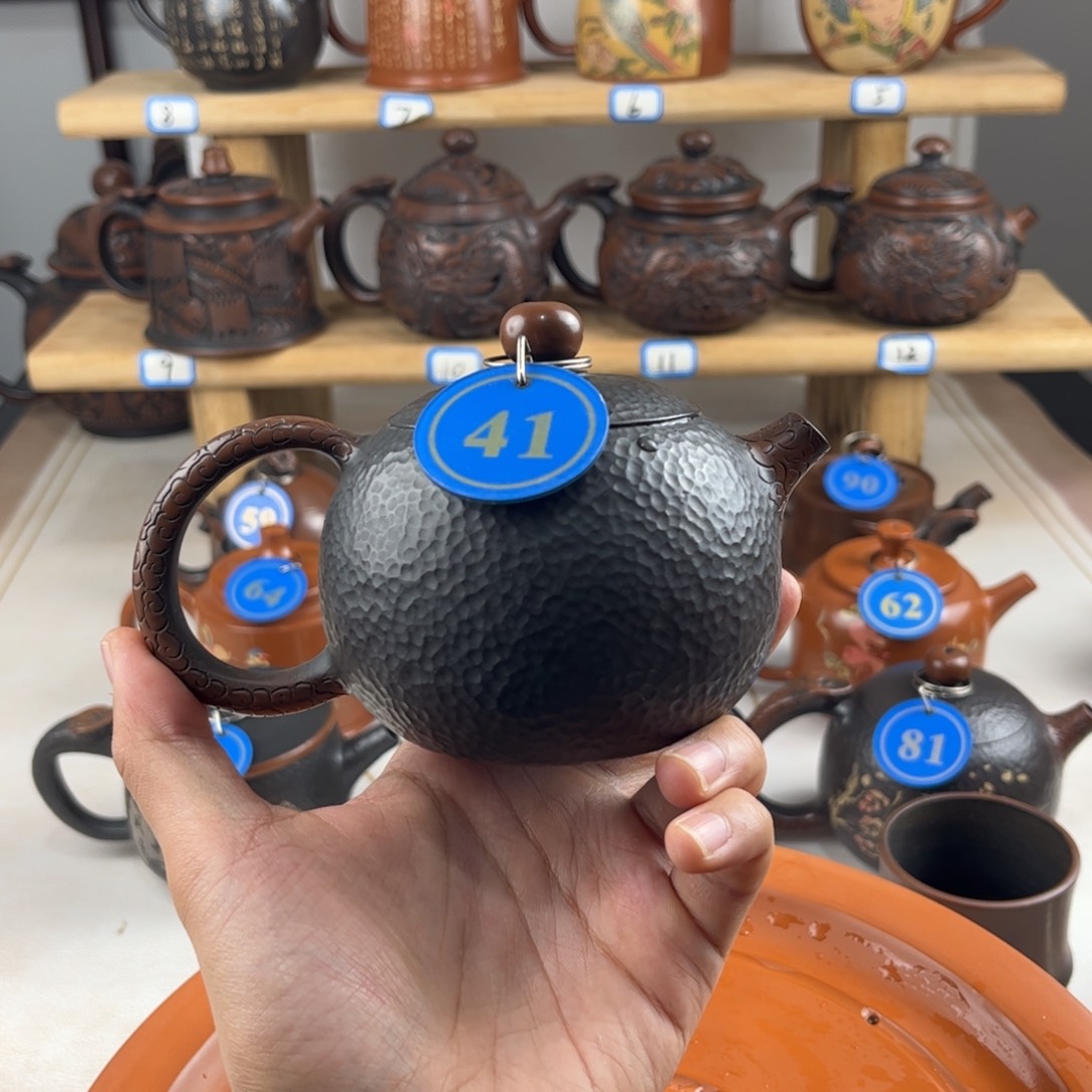 壶249c c建水紫陶全手工制作，老匠人精工精制