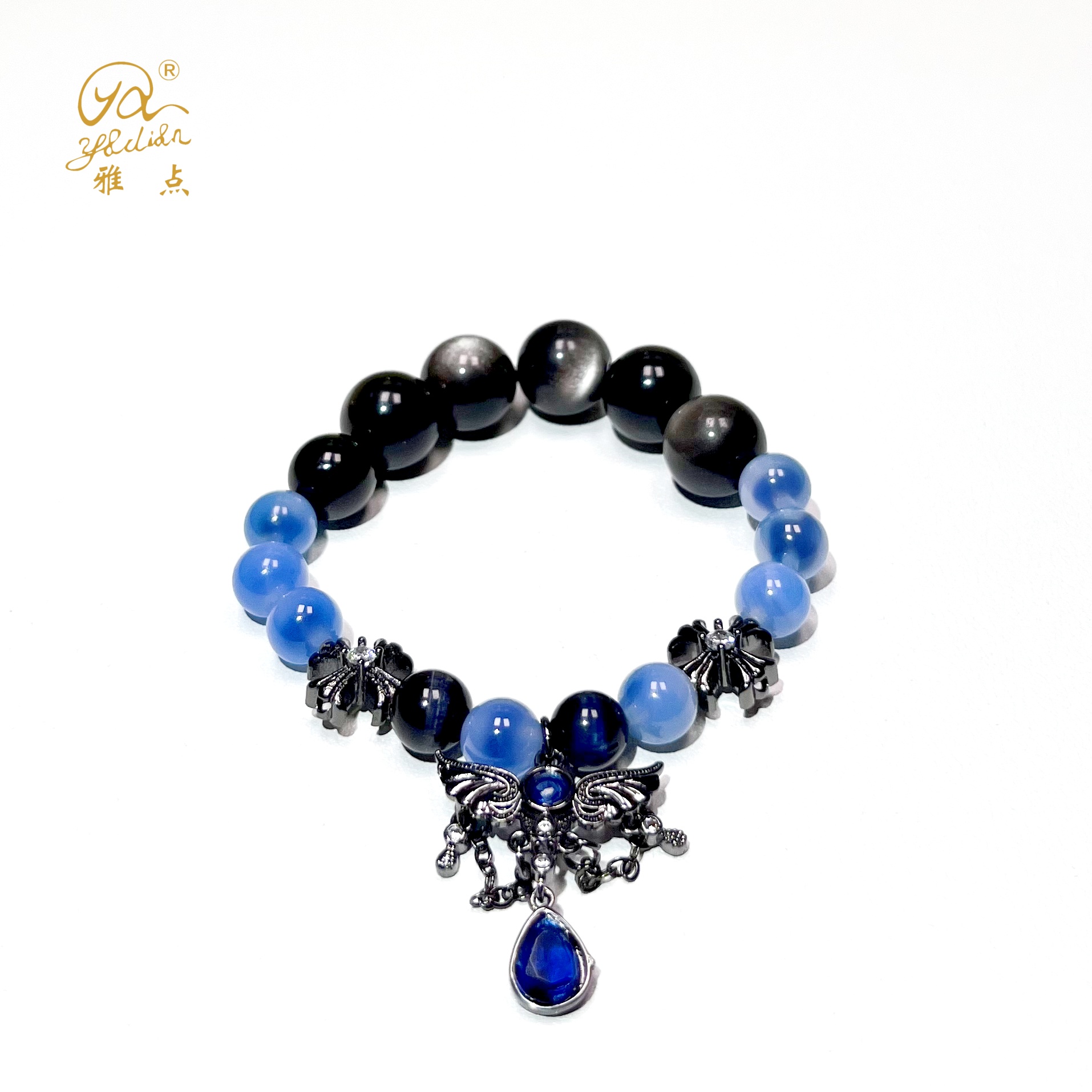 雅点【YD-2】糖心玛瑙曜石DIY气质百搭时尚手串（8-12mm）多样性发一