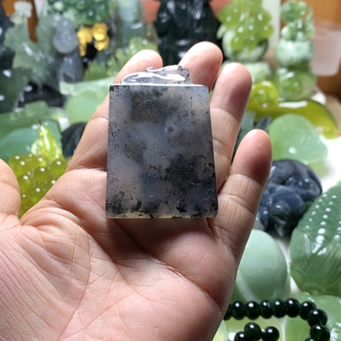 【闪购商品】合金蛇纹石玉颈饰