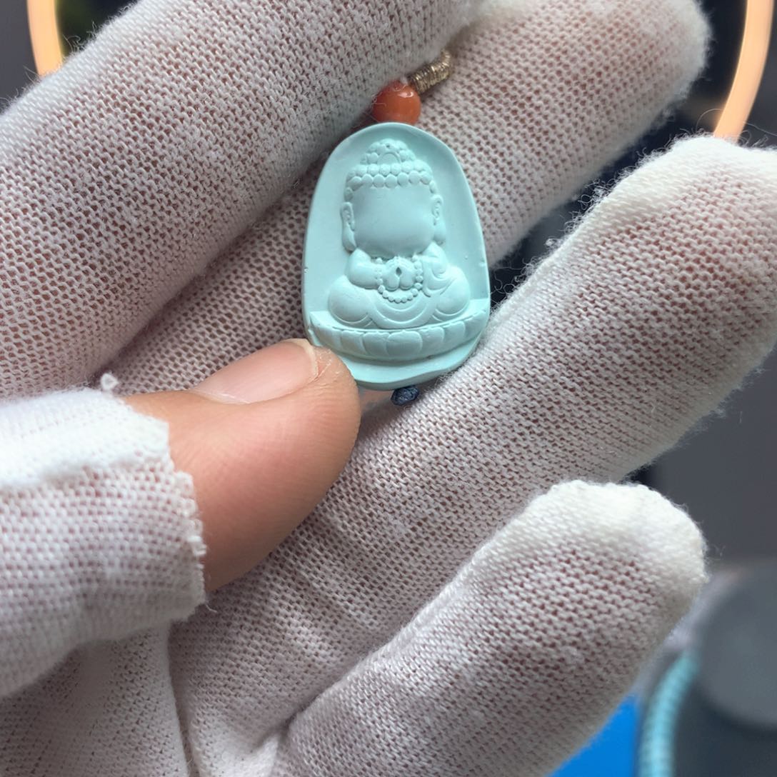 绿松石未镶嵌挂件