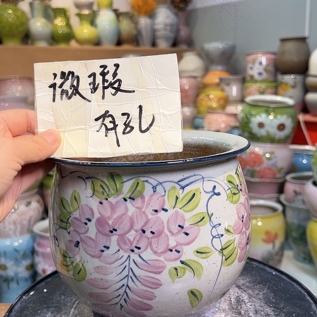 景德镇陶瓷花盆瑕258