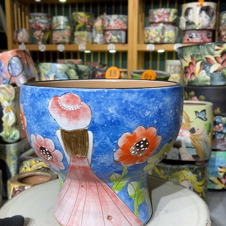 红陶景德镇艺术手绘作品