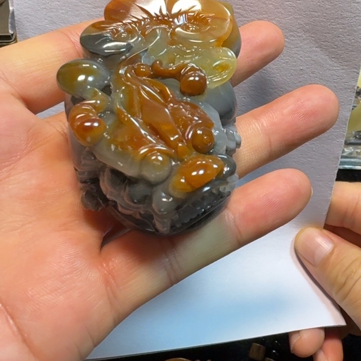 石英质玉（黄龙玉）未镶嵌手镯
