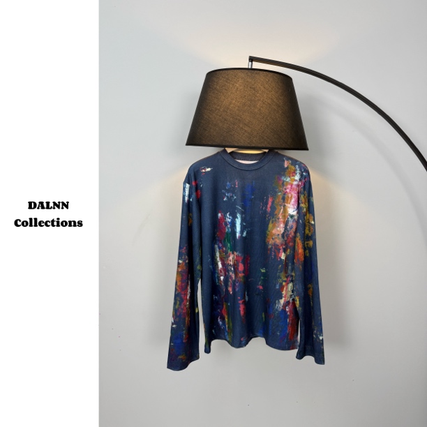 DALNN Collections｜北欧时髦 彩色扎染印花长袖T恤