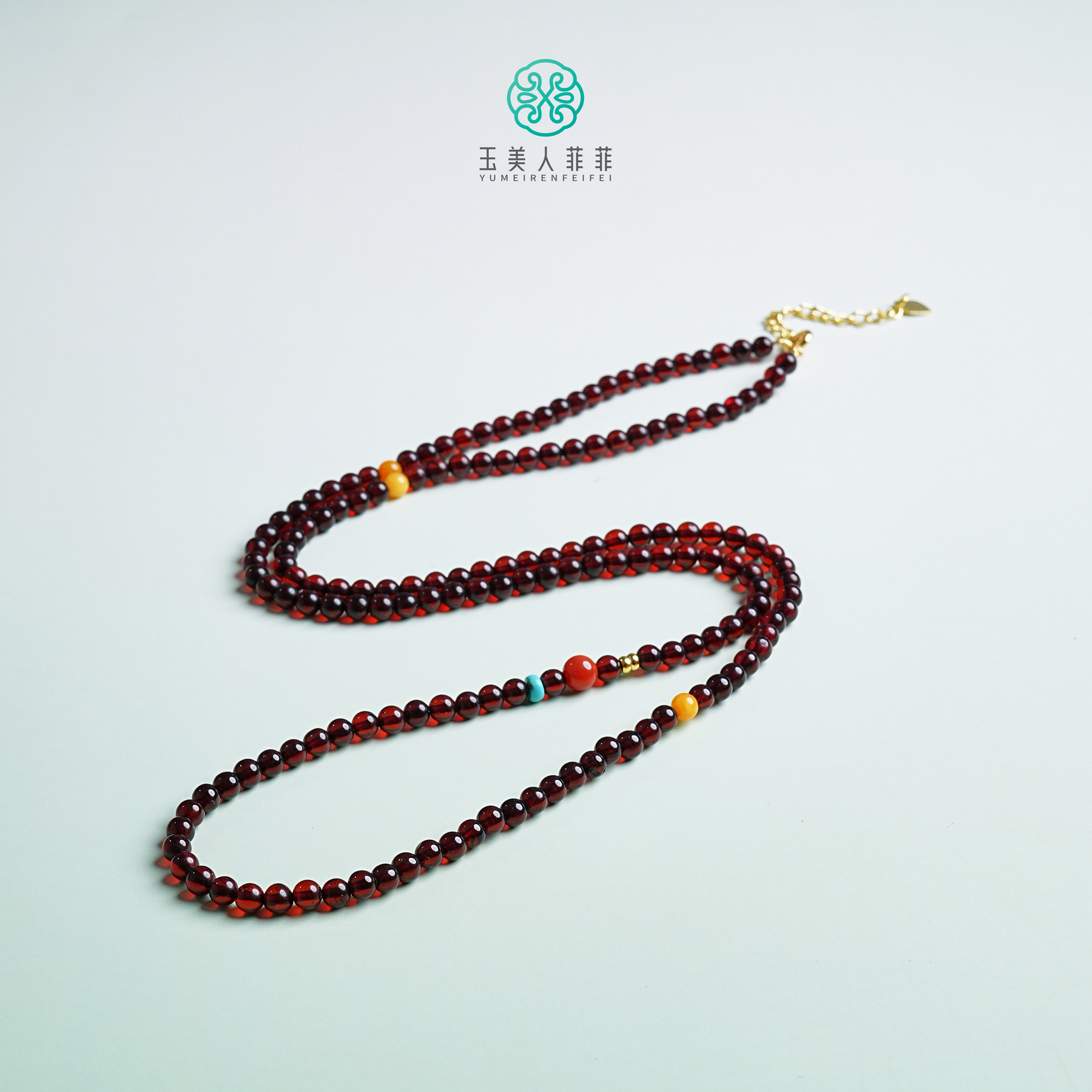 石惑珠宝-血珀小米链圆珠约4mm-多样性发一