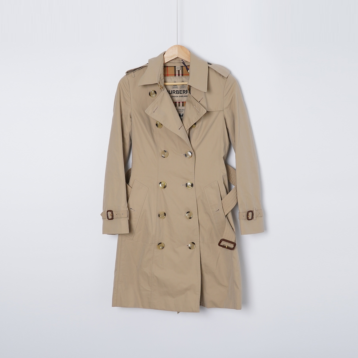 99新 BURBERRY/博柏利 绵/SC1840/风衣/UK6码休闲气质女装外套